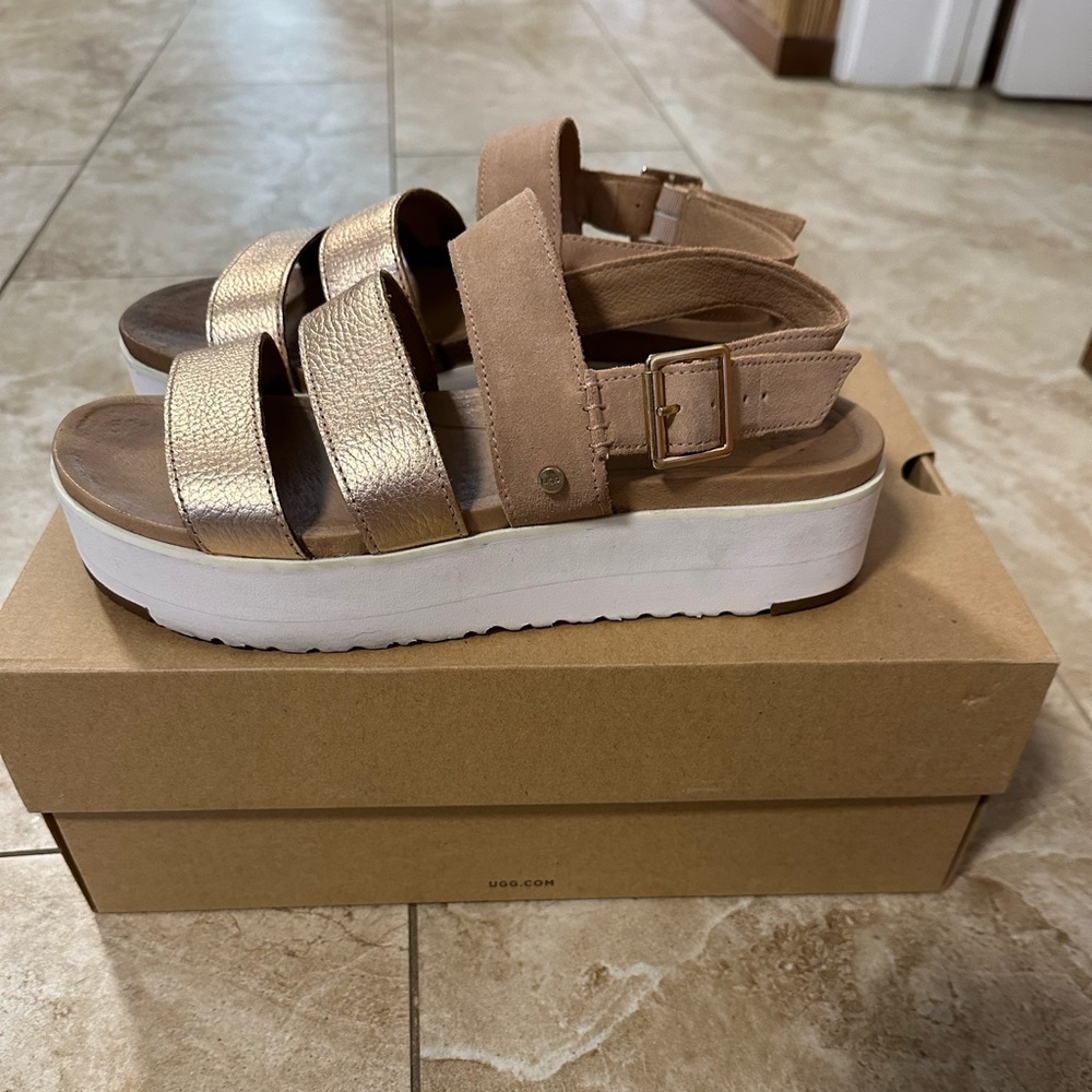 UGG Braelynn metallic sandals size 8